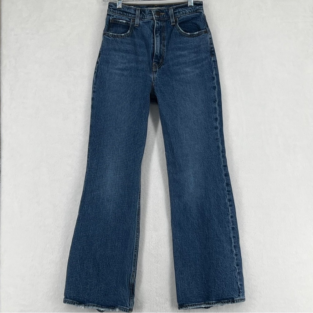 Levi’s Women’s 70’s High Rise Flare Jeans Dark Wash Blue Size W26